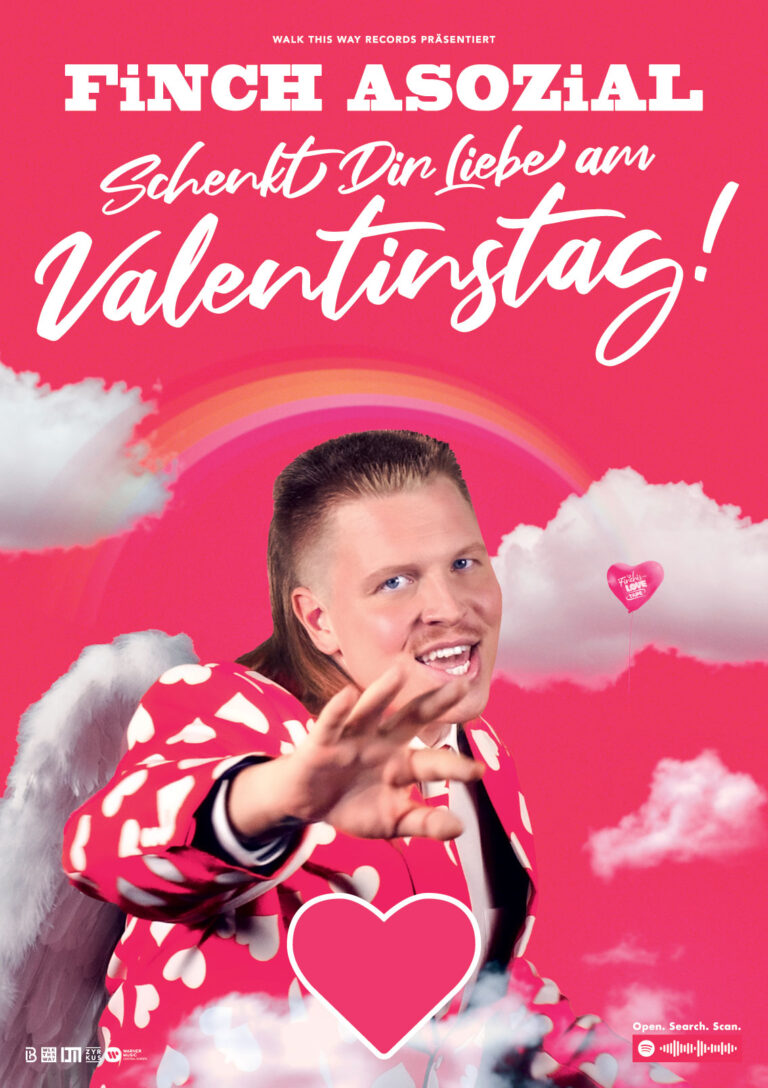 A1-Tourplakat von Finch, Kulturplakatierung durch LOS! Medien